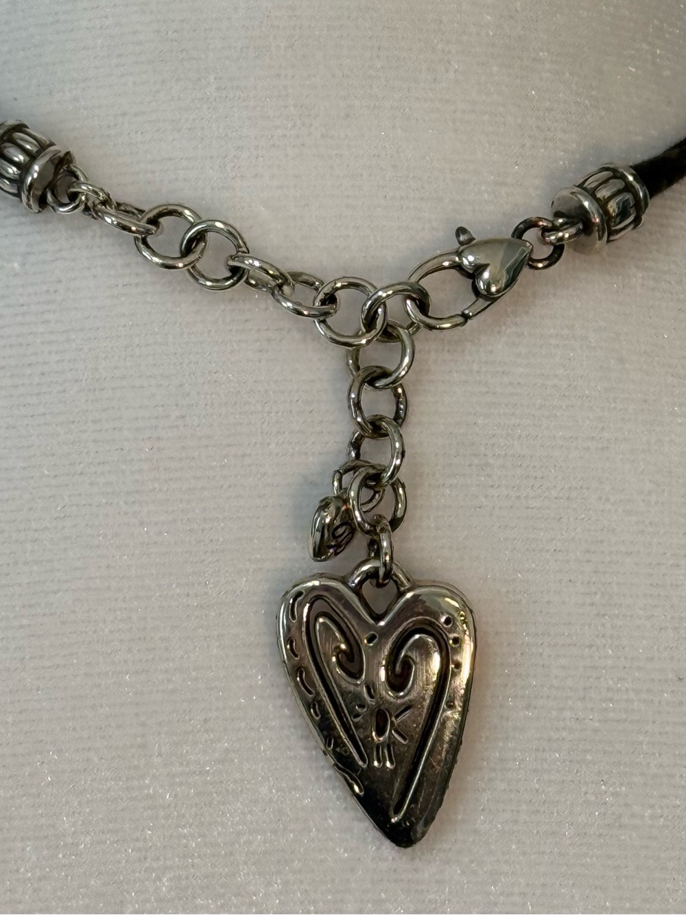Brighton Silver-Tone Layered Heart & Tag Pendant Necklace - Picture 4 of 4